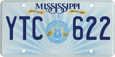 MS license plate YTC622