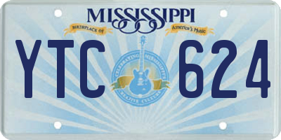 MS license plate YTC624