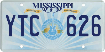 MS license plate YTC626