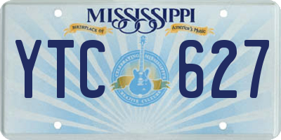 MS license plate YTC627