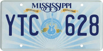 MS license plate YTC628