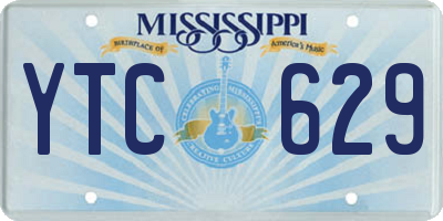 MS license plate YTC629