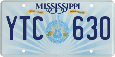 MS license plate YTC630