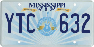 MS license plate YTC632