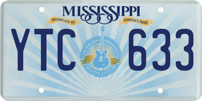 MS license plate YTC633
