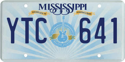 MS license plate YTC641