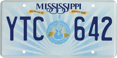 MS license plate YTC642