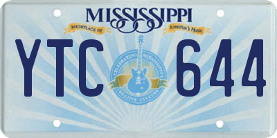 MS license plate YTC644