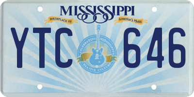 MS license plate YTC646