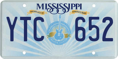 MS license plate YTC652