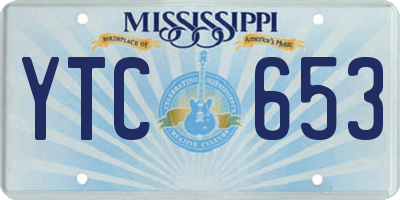 MS license plate YTC653