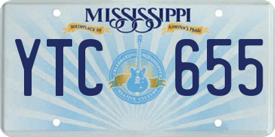 MS license plate YTC655