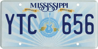MS license plate YTC656