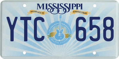 MS license plate YTC658