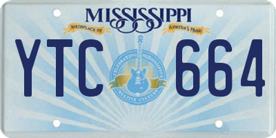 MS license plate YTC664