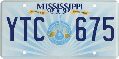 MS license plate YTC675