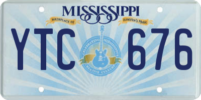MS license plate YTC676
