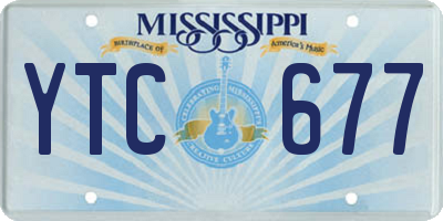 MS license plate YTC677