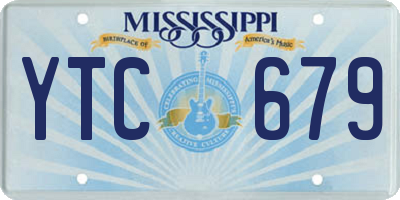 MS license plate YTC679