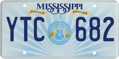 MS license plate YTC682