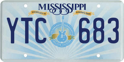 MS license plate YTC683