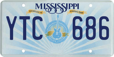 MS license plate YTC686