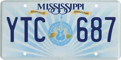 MS license plate YTC687