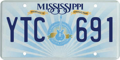 MS license plate YTC691
