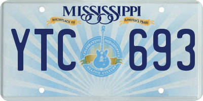 MS license plate YTC693