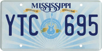 MS license plate YTC695