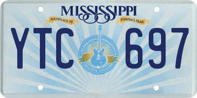MS license plate YTC697