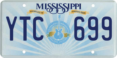 MS license plate YTC699