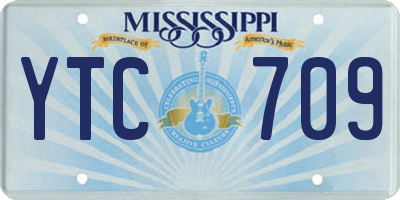 MS license plate YTC709