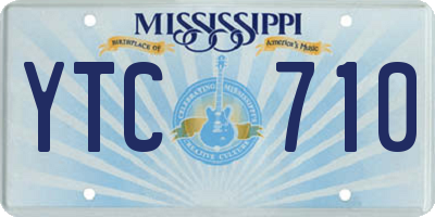 MS license plate YTC710