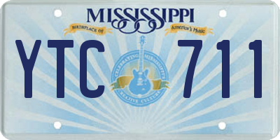 MS license plate YTC711