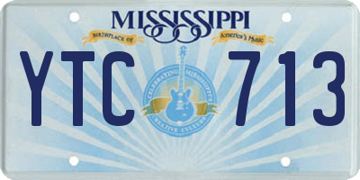 MS license plate YTC713