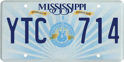 MS license plate YTC714