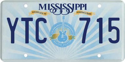 MS license plate YTC715
