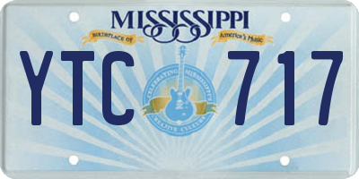 MS license plate YTC717
