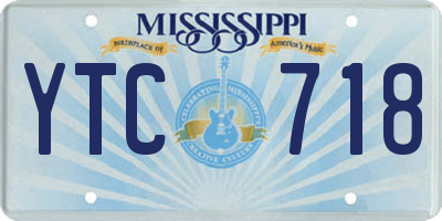 MS license plate YTC718