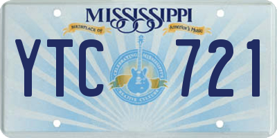 MS license plate YTC721
