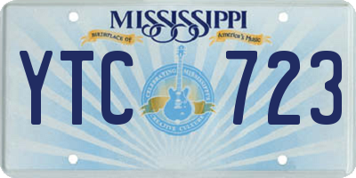 MS license plate YTC723