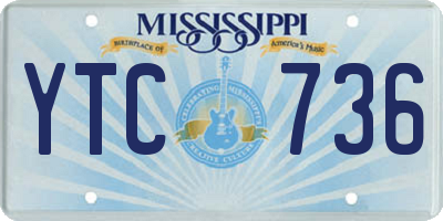 MS license plate YTC736