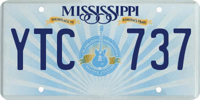 MS license plate YTC737