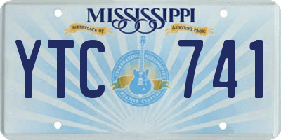 MS license plate YTC741