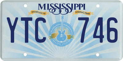 MS license plate YTC746