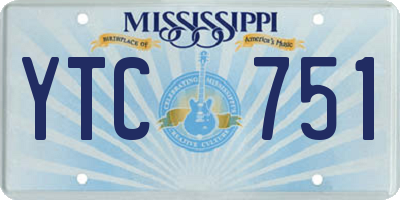 MS license plate YTC751