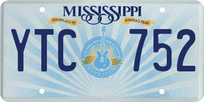 MS license plate YTC752