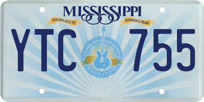 MS license plate YTC755