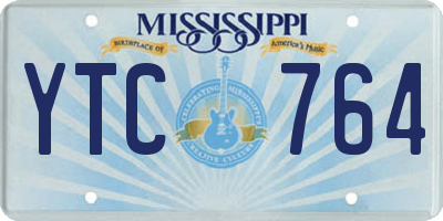 MS license plate YTC764